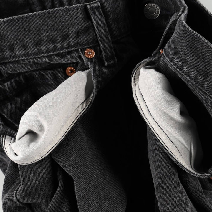 90'S Levi's 505 Tapered Denim Pants, Men's W35 (approx.), Vintage cotton black type Vintage Second Hand