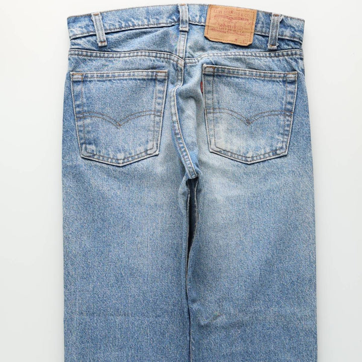 1980'S Levi's 505 Tapered Denim Pants, Made in USA, Men's Size W32 (approx.), Vintage cotton blue type Vintage Second Hand