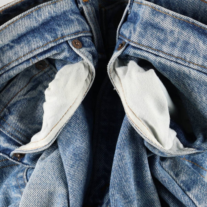 1980'S Levi's 505 Tapered Denim Pants, Made in USA, Men's Size W32 (approx.), Vintage cotton blue type Vintage Second Hand
