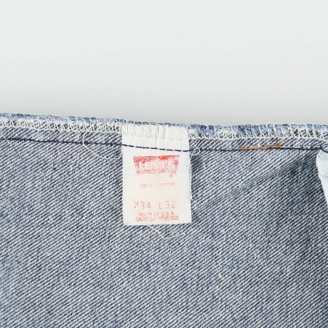 90'S Levi's 505-0216 Tapered Denim Pants, Made in USA, Men's, Size W33, Vintage cotton blue type Vintage Second Hand