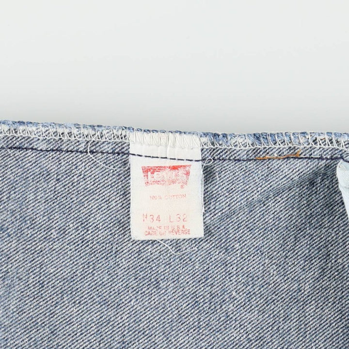 90'S Levi's 505-0216 Tapered Denim Pants, Made in USA, Men's, Size W33, Vintage cotton blue type Vintage Second Hand