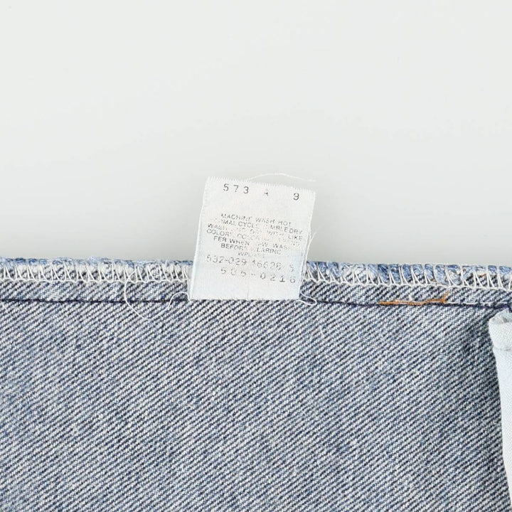 90'S Levi's 505-0216 Tapered Denim Pants, Made in USA, Men's, Size W33, Vintage cotton blue type Vintage Second Hand