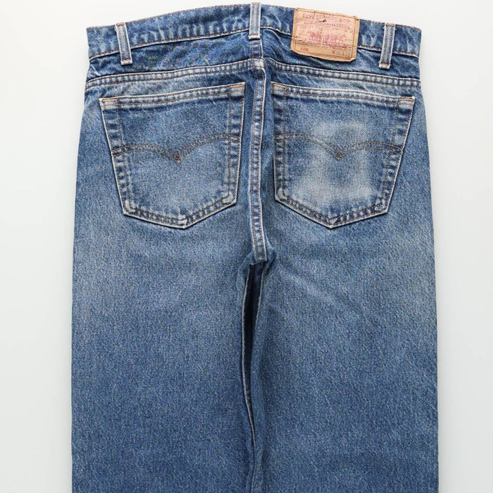 90'S Levi's 505-0216 Tapered Denim Pants, Made in USA, Men's, Size W33, Vintage cotton blue type Vintage Second Hand