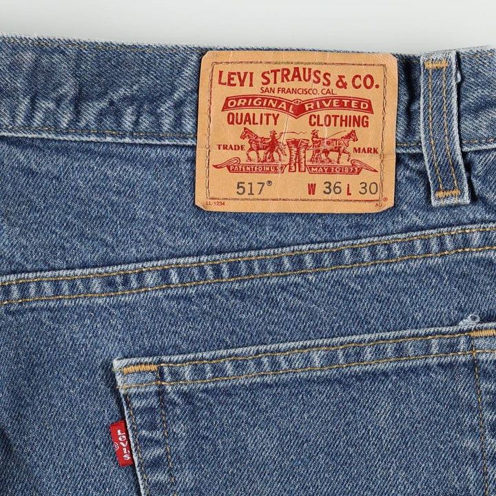 Levi's 517 Boot Cut Denim Pants, Men's, Size 36 cotton blue type Vintage Second Hand