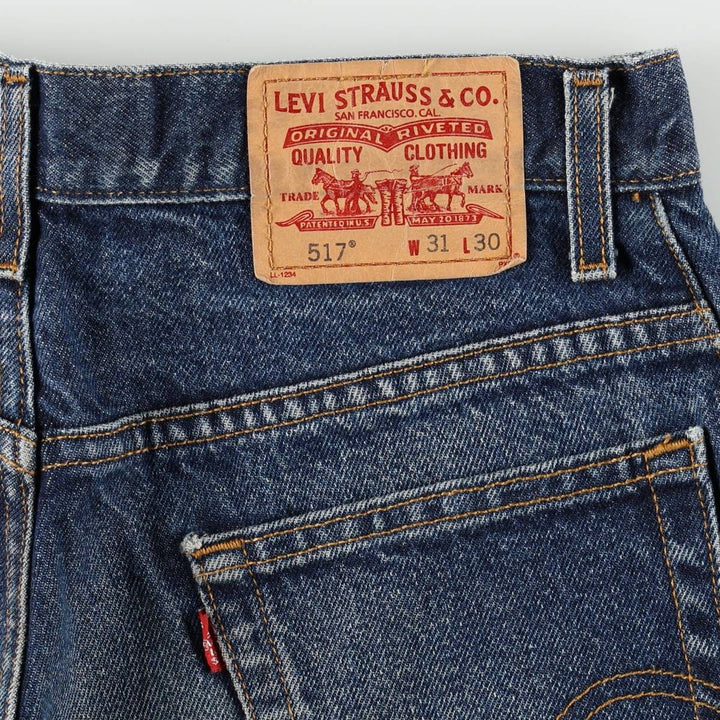 Levi's 517 BOOT CUT Bootcut denim pants for men, size w32 cotton blue type Vintage Second Hand