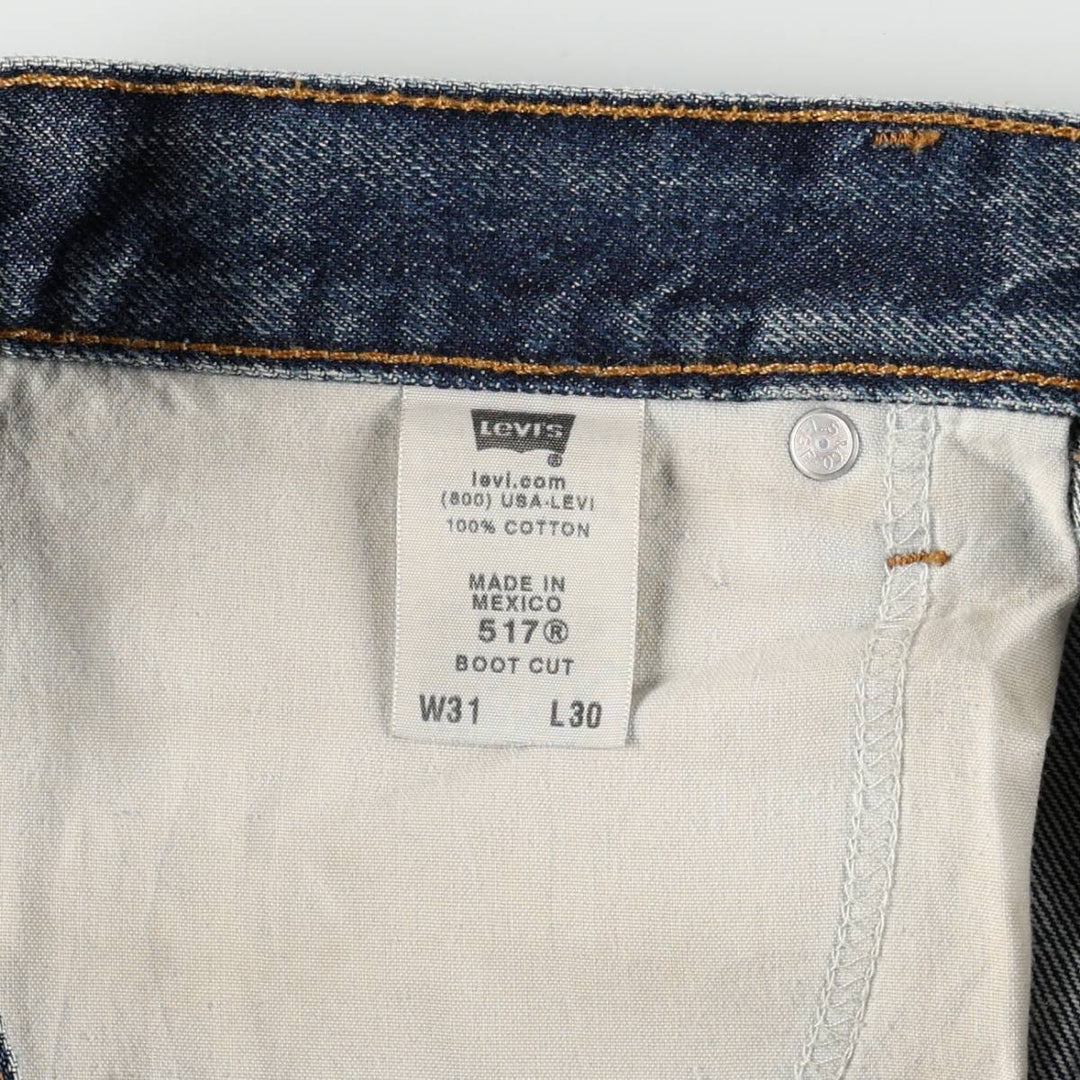 Levi's 517 BOOT CUT Bootcut denim pants for men, size w32 cotton blue type Vintage Second Hand
