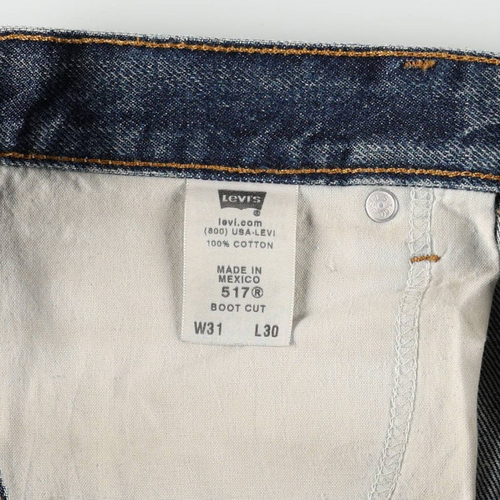 Levi's 517 BOOT CUT Bootcut denim pants for men, size w32 cotton blue type Vintage Second Hand