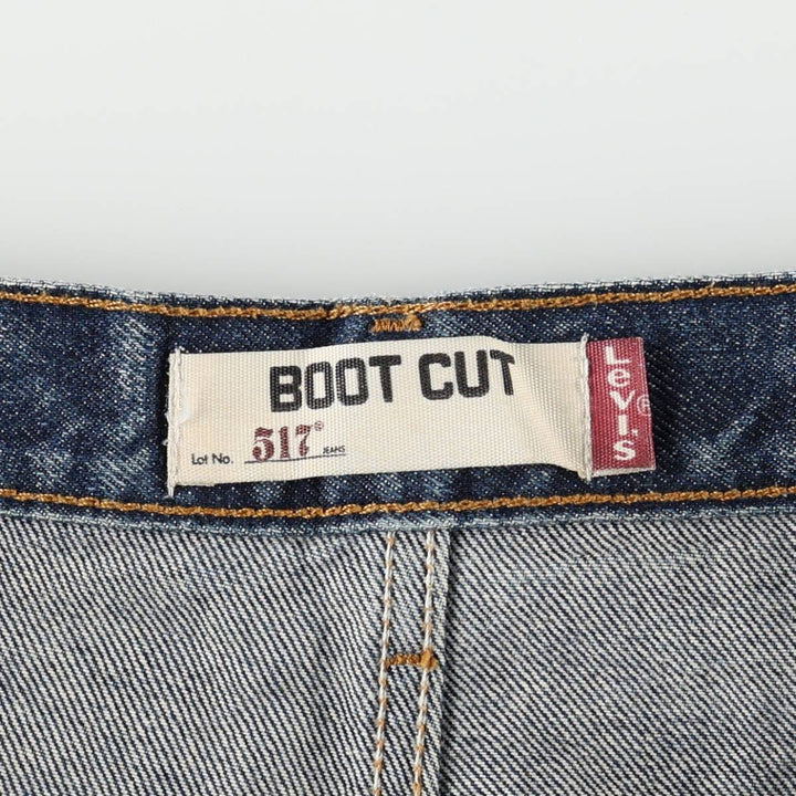 Levi's 517 BOOT CUT Bootcut denim pants for men, size w32 cotton blue type Vintage Second Hand