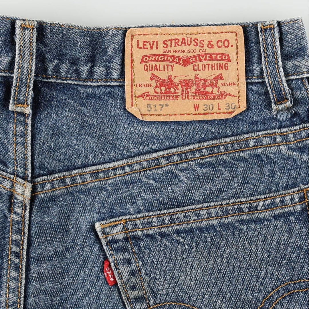 Levi's 517 BOOT CUT Bootcut denim pants for men, size w31 cotton blue type Vintage Second Hand