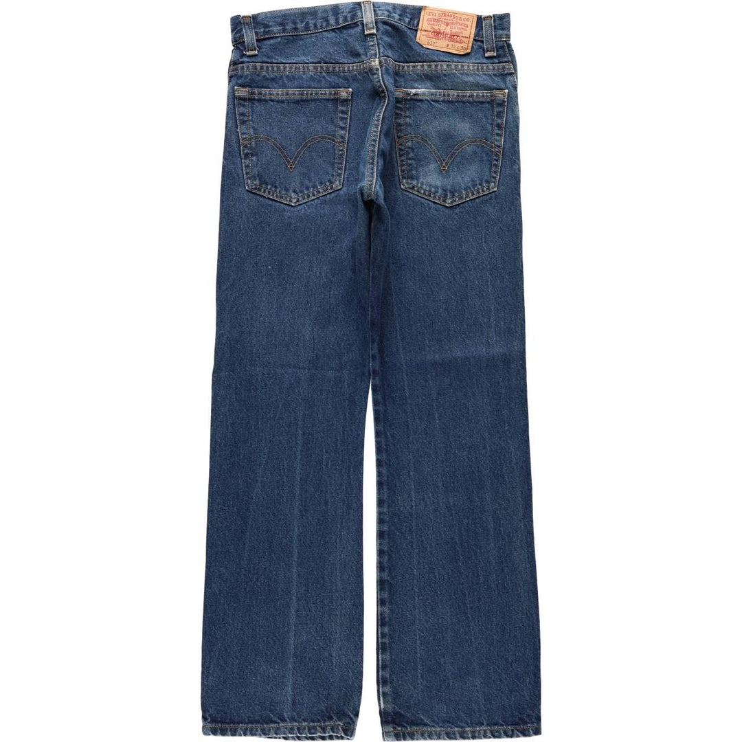 Levi's 517 BOOT CUT Bootcut denim pants for men, size w33 cotton blue type Vintage Second Hand