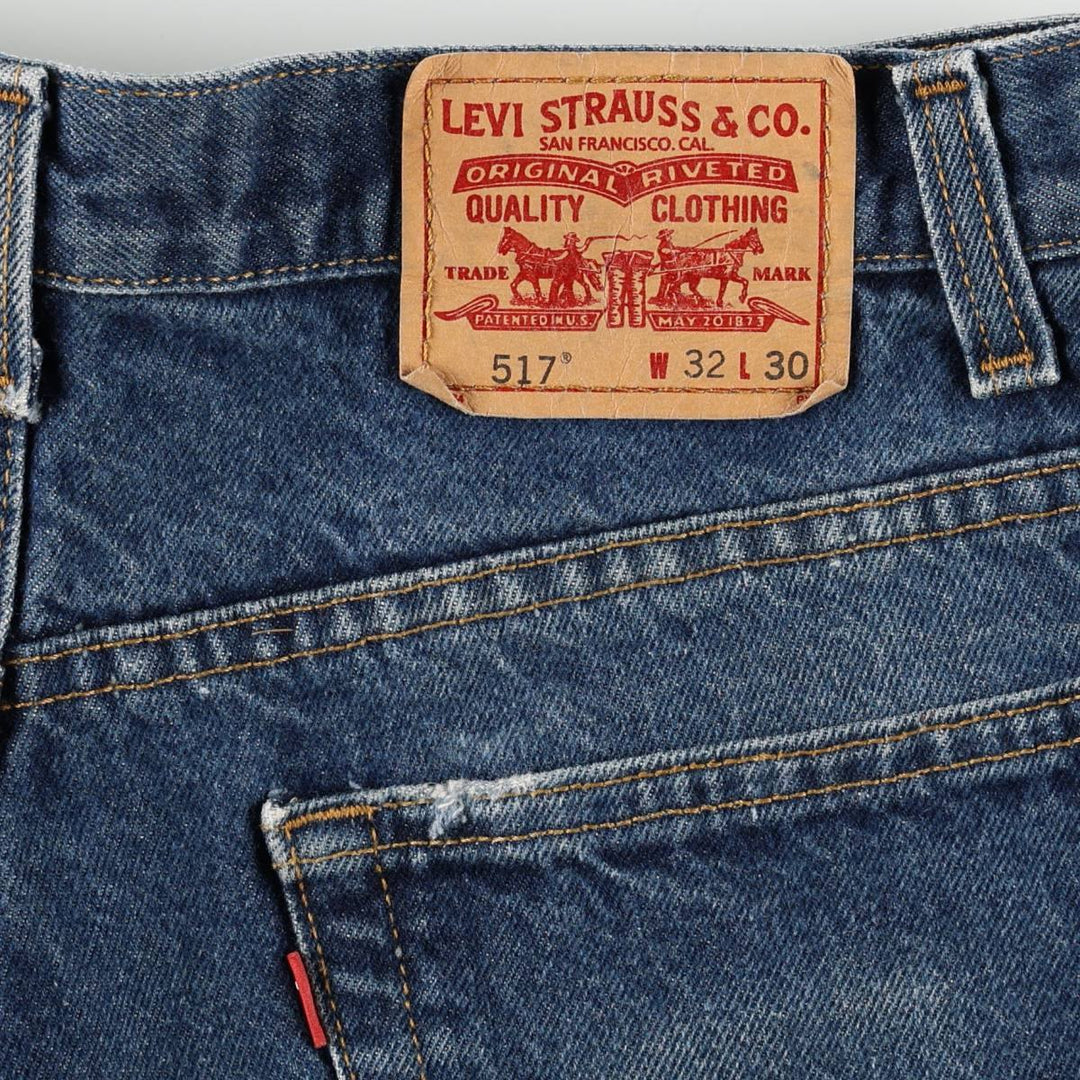 Levi's 517 BOOT CUT Bootcut denim pants for men, size w33 cotton blue type Vintage Second Hand