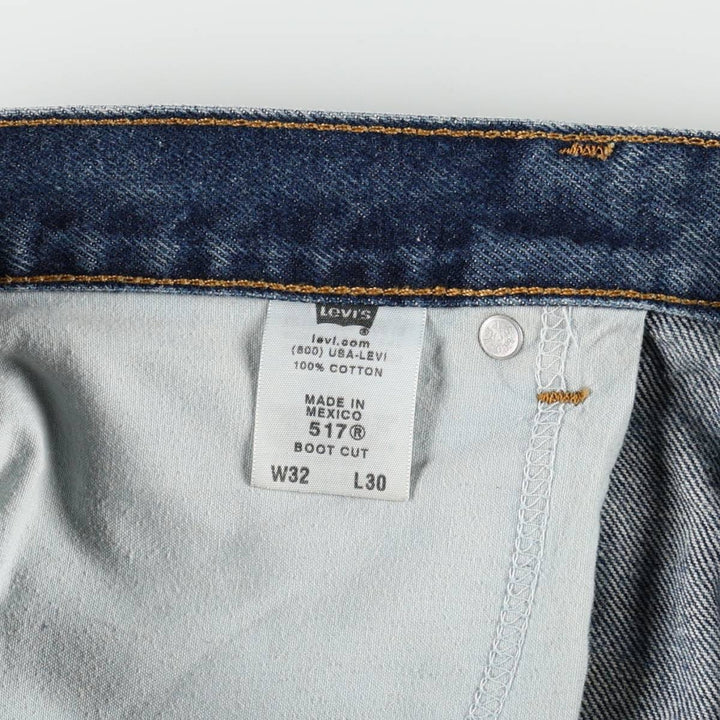 Levi's 517 BOOT CUT Bootcut denim pants for men, size w33 cotton blue type Vintage Second Hand