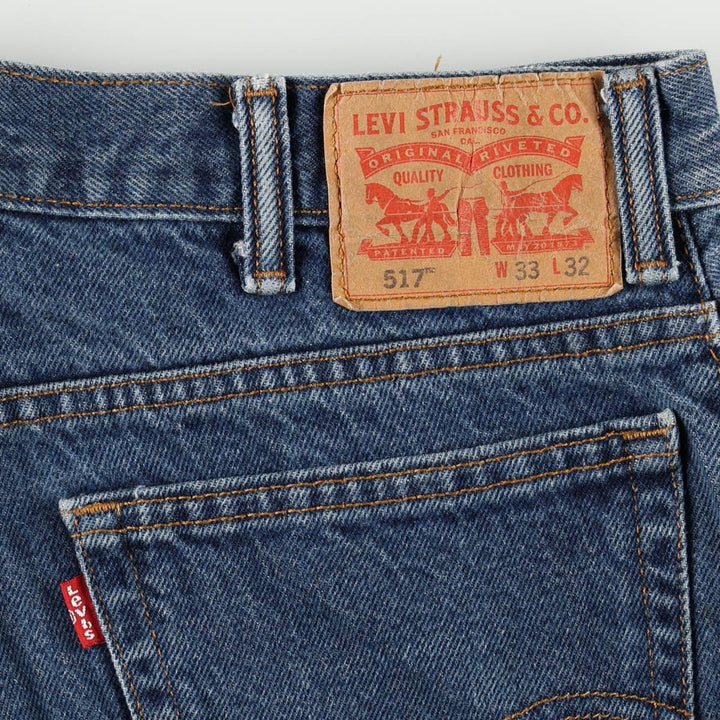 Levi's 517 Bootcut Denim Pants for Men, Size W34 cotton blue type Vintage Second Hand