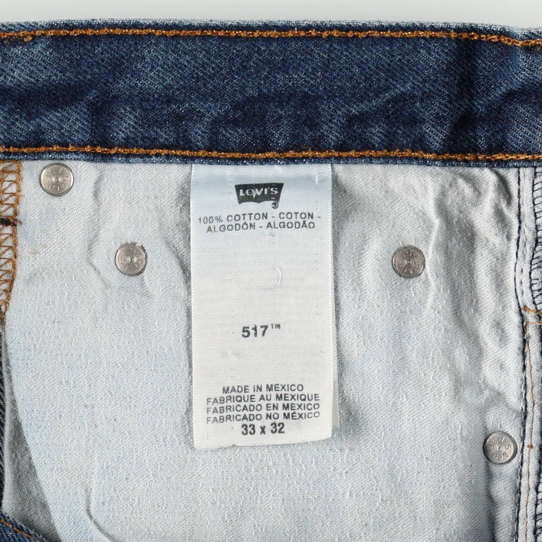 Levi's 517 Bootcut Denim Pants for Men, Size W34 cotton blue type Vintage Second Hand