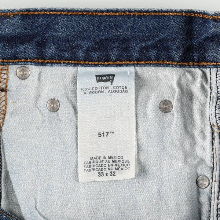 Levi's 517 Bootcut Denim Pants for Men, Size W34 cotton blue type Vintage Second Hand