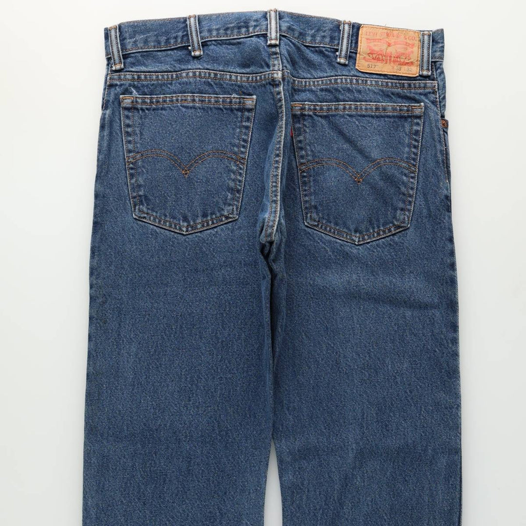 Levi's 517 Bootcut Denim Pants for Men, Size W34 cotton blue type Vintage Second Hand