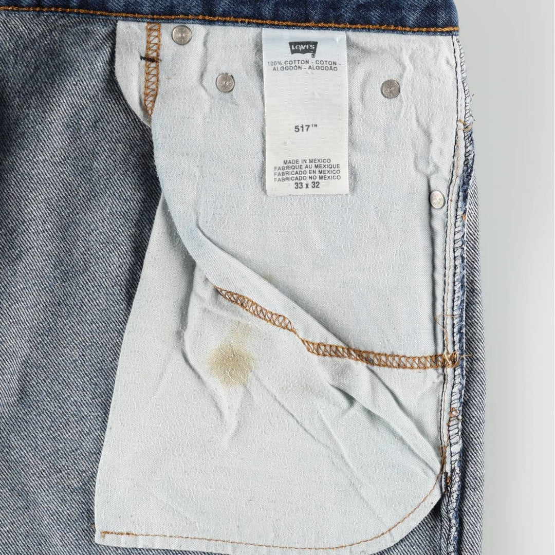 Levi's 517 Bootcut Denim Pants for Men, Size W34 cotton blue type Vintage Second Hand