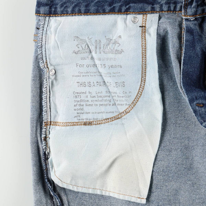 Levi's 517 Bootcut Denim Pants for Men, Size W34 cotton blue type Vintage Second Hand