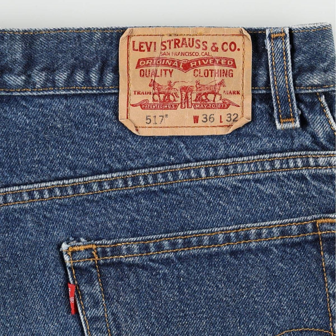 Levi's 517 Boot Cut Denim Pants, Men's, Size 36 cotton blue type Vintage Second Hand