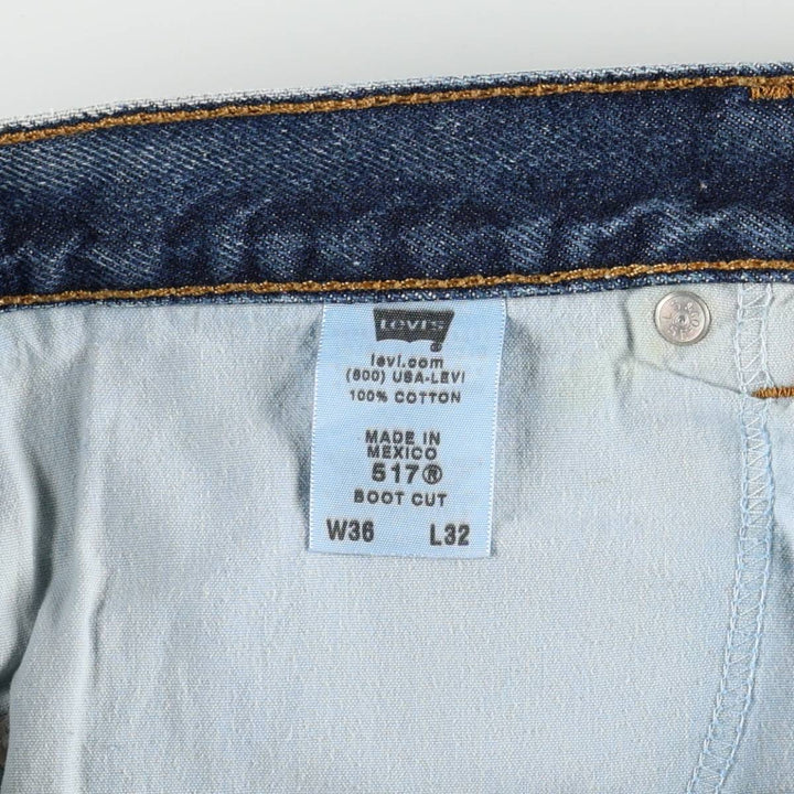 Levi's 517 Boot Cut Denim Pants, Men's, Size 36 cotton blue type Vintage Second Hand