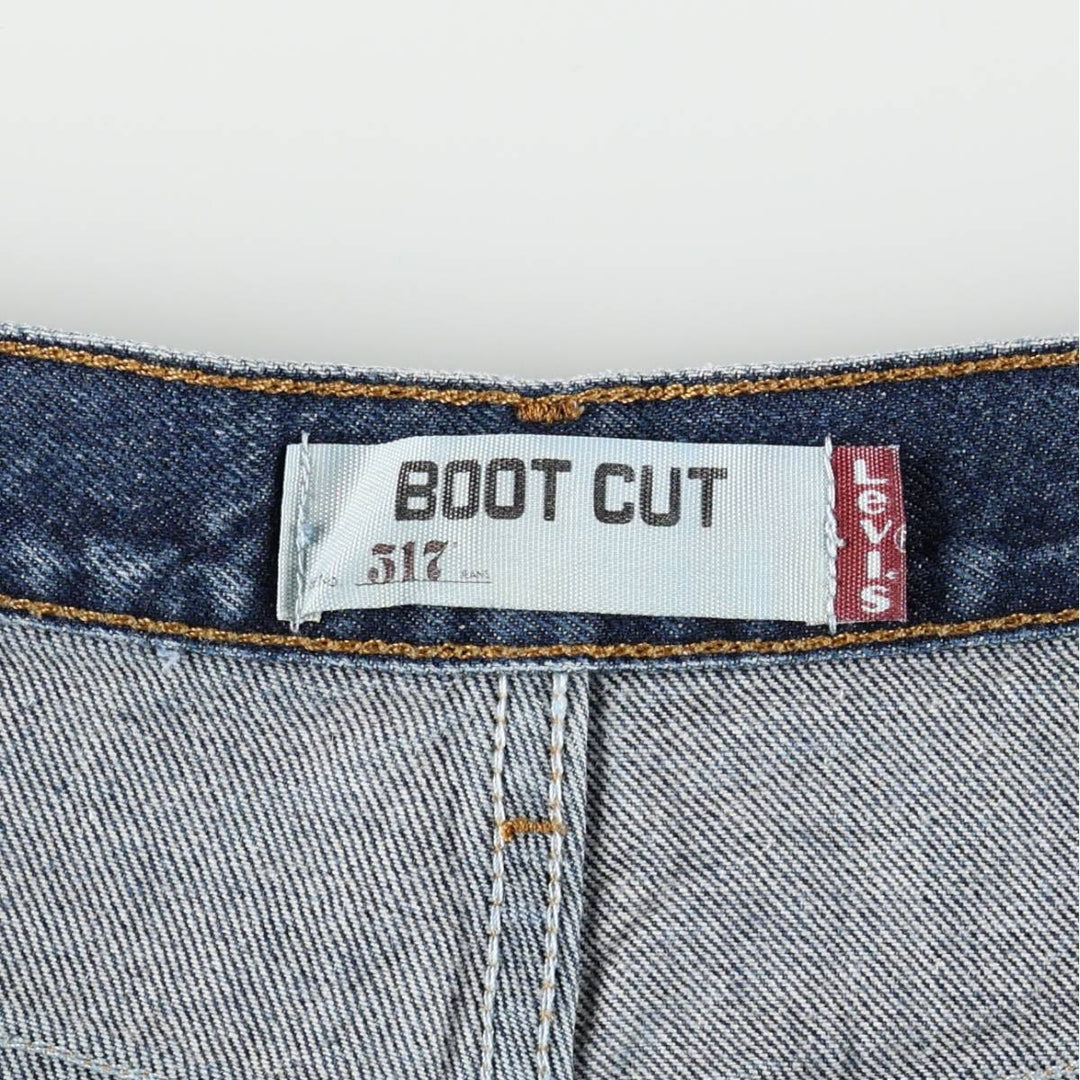 Levi's 517 Boot Cut Denim Pants, Men's, Size 36 cotton blue type Vintage Second Hand