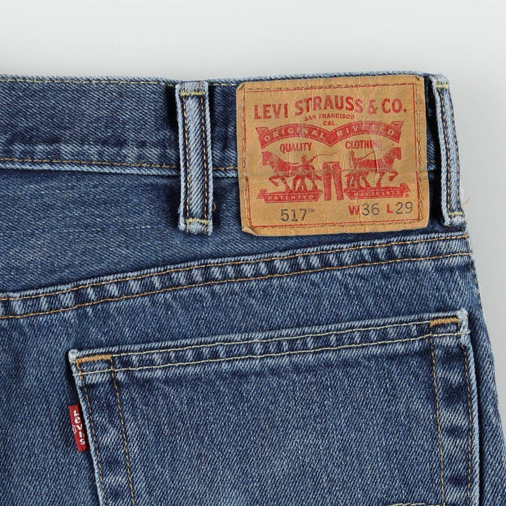 Levi's 517 Bootcut Denim Pants, Men's Size 37 cotton blue type Vintage Second Hand