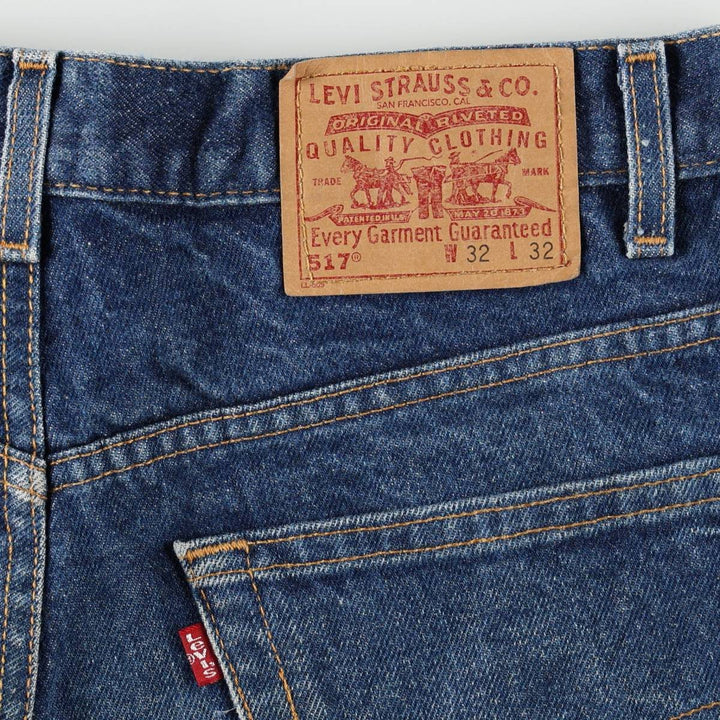 Levi's 517 BOOT CUT Bootcut denim pants for men, size w32 cotton blue type Vintage Second Hand