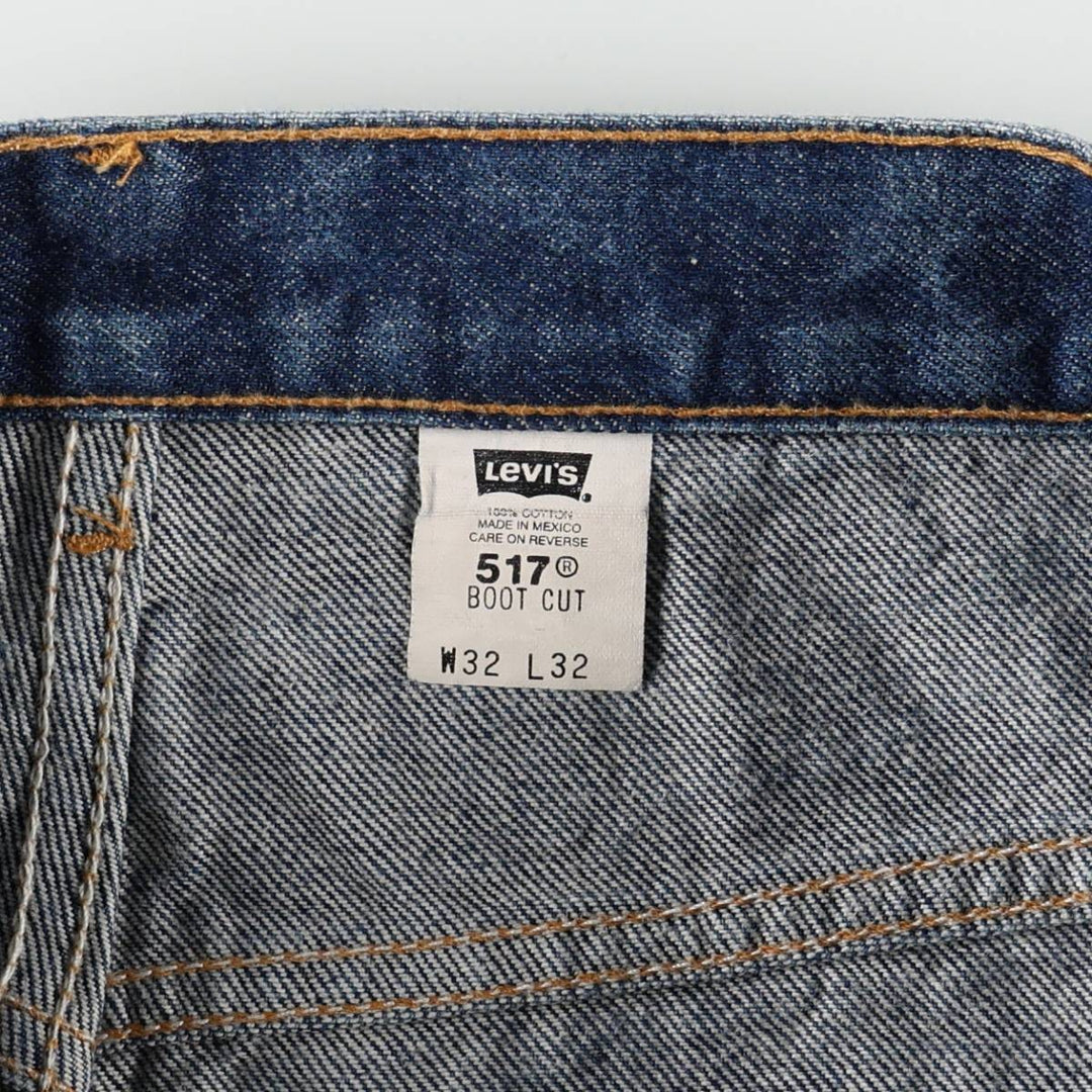 Levi's 517 BOOT CUT Bootcut denim pants for men, size w32 cotton blue type Vintage Second Hand