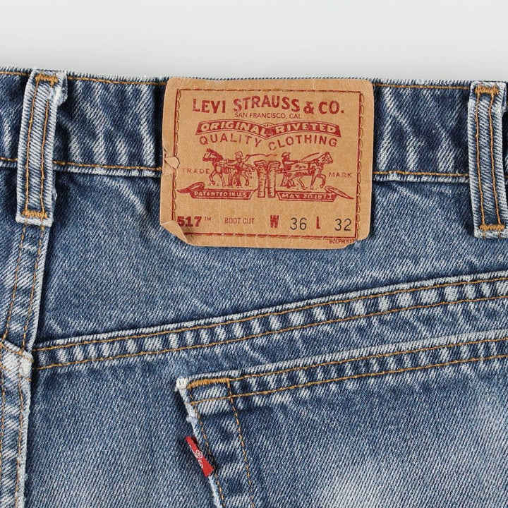Levi's 517 BOOT CUT bootcut denim pants, made in Canada, men's size W36 (approx.). cotton blue type Vintage Second Hand
