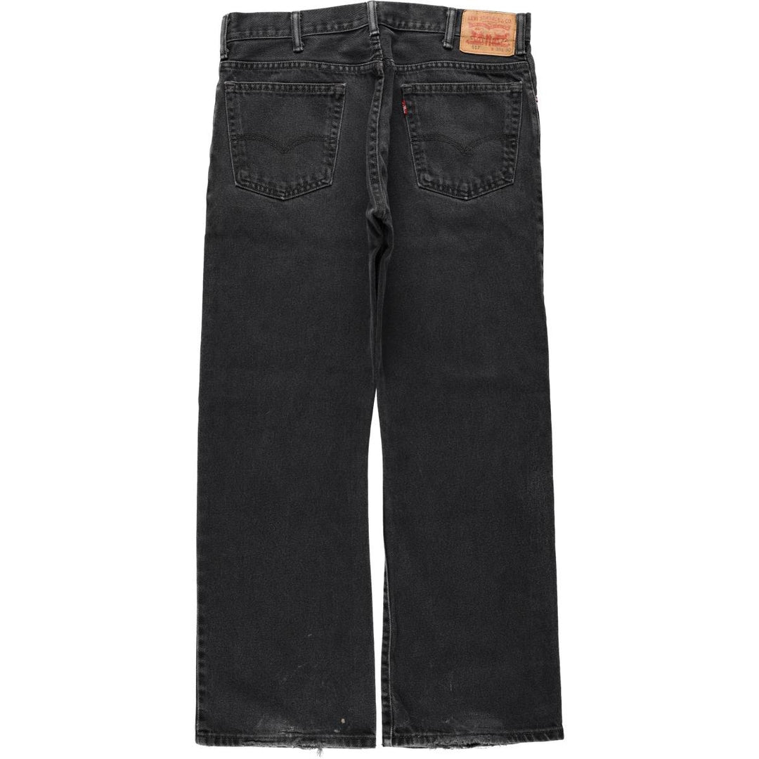 Levi's 517 Black Denim Bootcut Jeans, W36 L30 (Men's equivalent to W36) unclear black type Vintage Second Hand