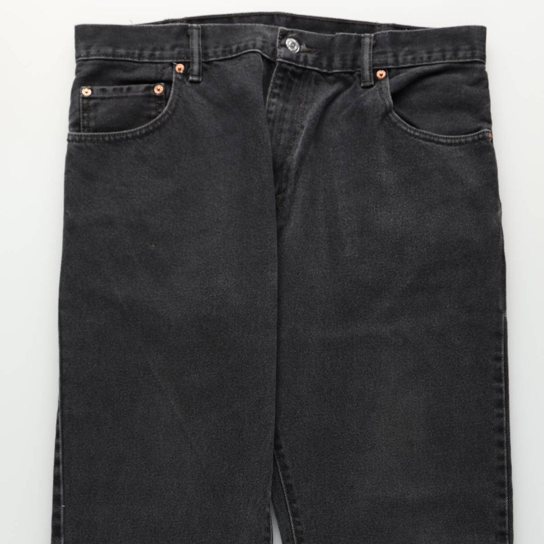 Levi's 517 Black Denim Bootcut Jeans, W36 L30 (Men's equivalent to W36) unclear black type Vintage Second Hand