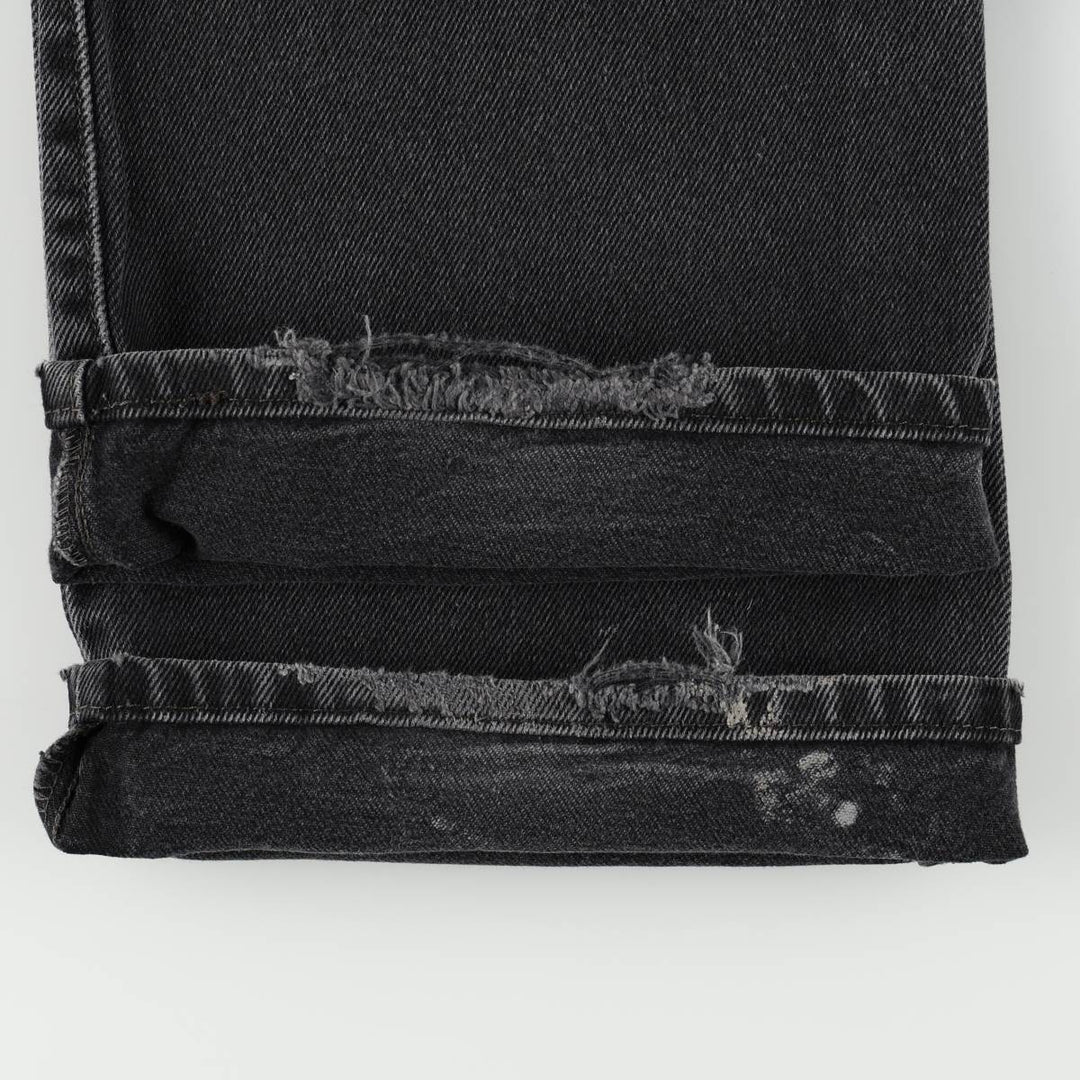 Levi's 517 Black Denim Bootcut Jeans, W36 L30 (Men's equivalent to W36) unclear black type Vintage Second Hand