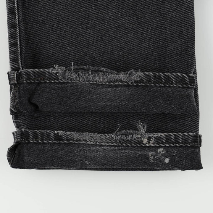 Levi's 517 Black Denim Bootcut Jeans, W36 L30 (Men's equivalent to W36) unclear black type Vintage Second Hand