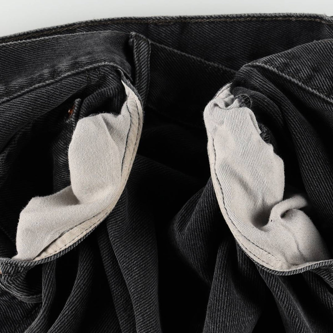 Levi's 517 Black Denim Bootcut Jeans, W36 L30 (Men's equivalent to W36) unclear black type Vintage Second Hand
