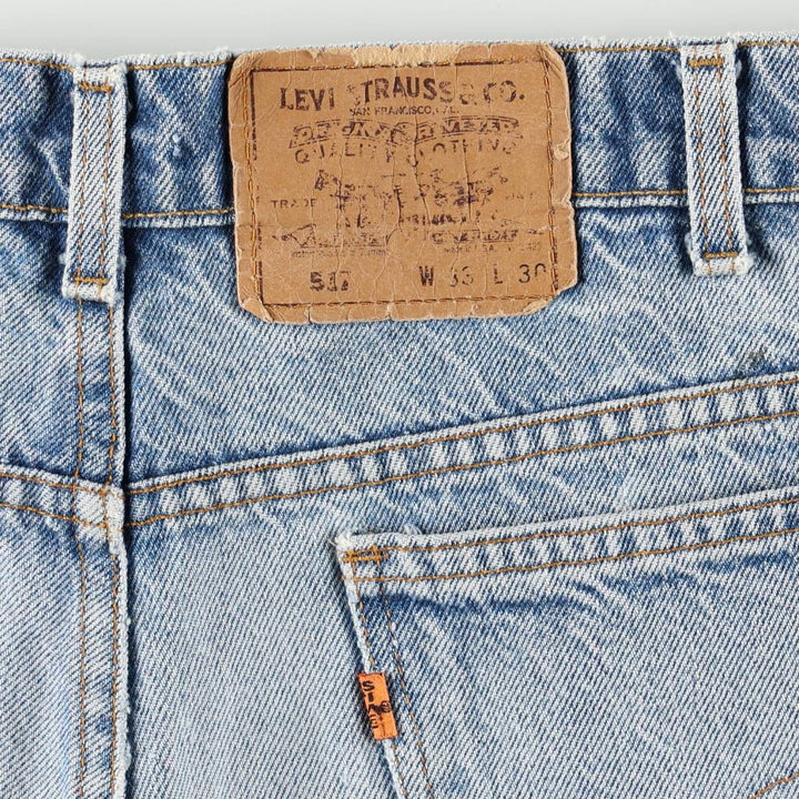 90s-00'S Levi's 40517-0215 Orange Tab Bootcut Denim Pants, Made in USA, Men's W33 (approx.), Vintage cotton blue type Vintage Second Hand