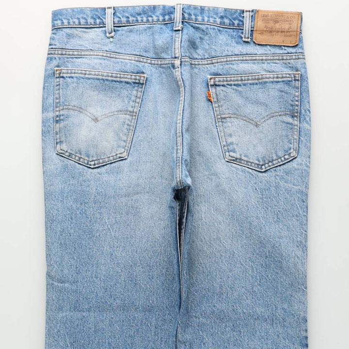 ~1980'S Levi's 517 Orange Tab Bootcut Denim Pants, Made in USA, Men's W36 (approx.), Vintage unclear blue type Vintage Second Hand