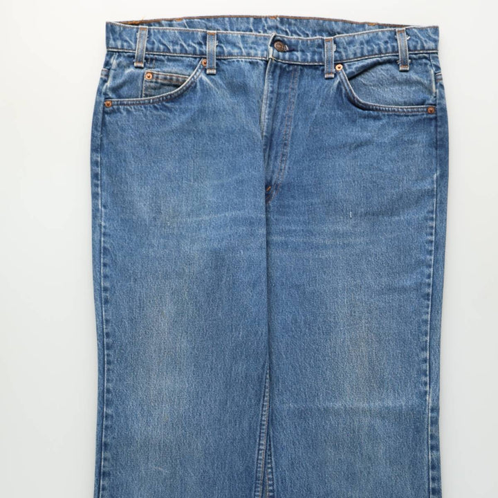 80s-90'S Levi's 20517-0217 Orange Tab Bootcut Denim Pants, Made in USA, Men's Size W37 (approx.), Vintage cotton blue type Vintage Second Hand