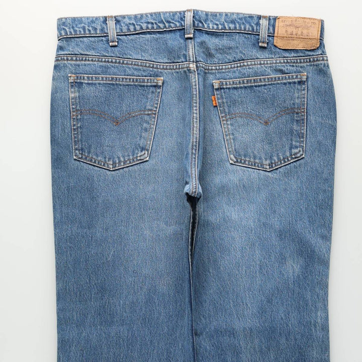 80s-90'S Levi's 20517-0217 Orange Tab Bootcut Denim Pants, Made in USA, Men's Size W37 (approx.), Vintage cotton blue type Vintage Second Hand