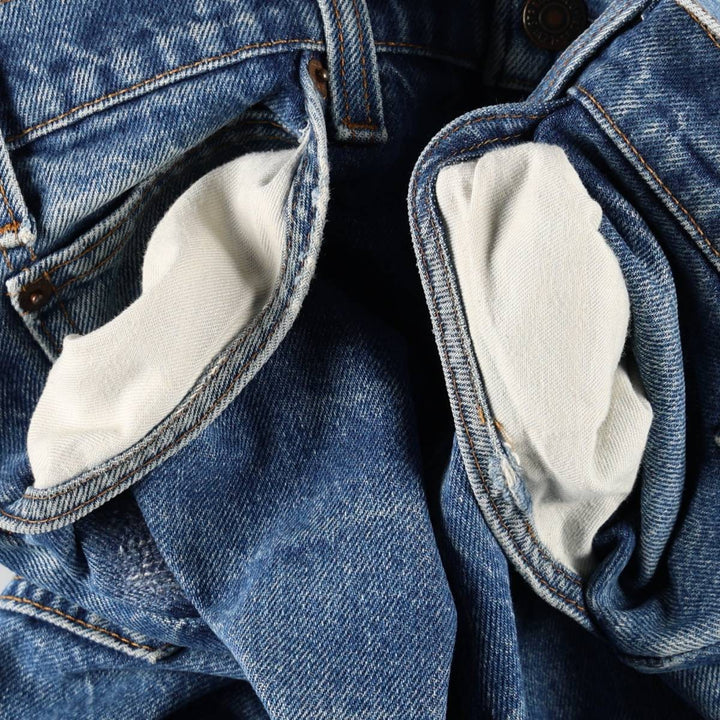 ~1980'S Levi's 20517-0217 Orange Tab Bootcut Denim Pants, Made in USA, Men's W36 (approx.), Vintage cotton blue type Vintage Second Hand