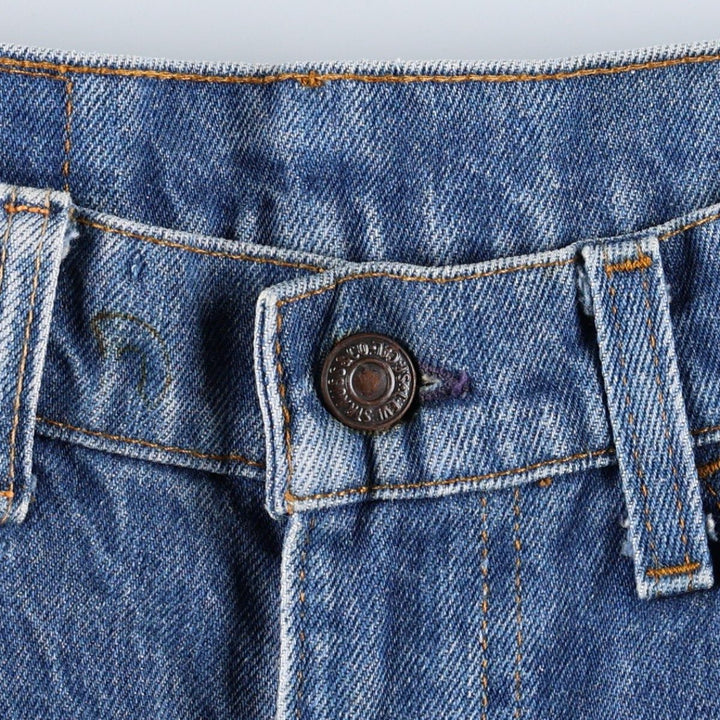 1980'S Levi's Orange Tab Bootcut Denim Pants, Made in USA, Men's Size W33 (approx.), Vintage Orange Tab unclear blue type Vintage Second Hand