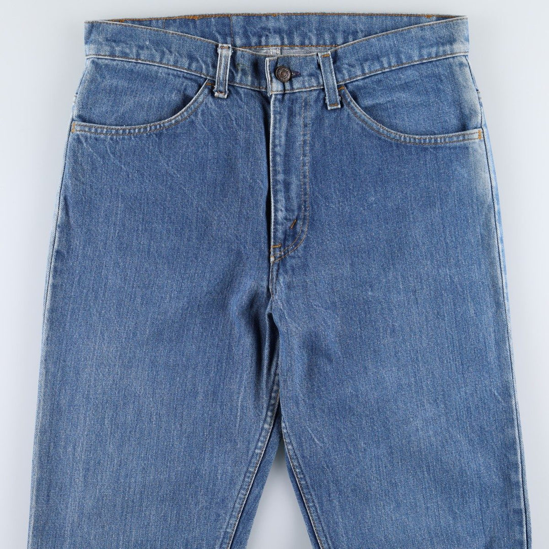 1980'S Levi's Orange Tab Bootcut Denim Pants, Made in USA, Men's Size W33 (approx.), Vintage Orange Tab unclear blue type Vintage Second Hand
