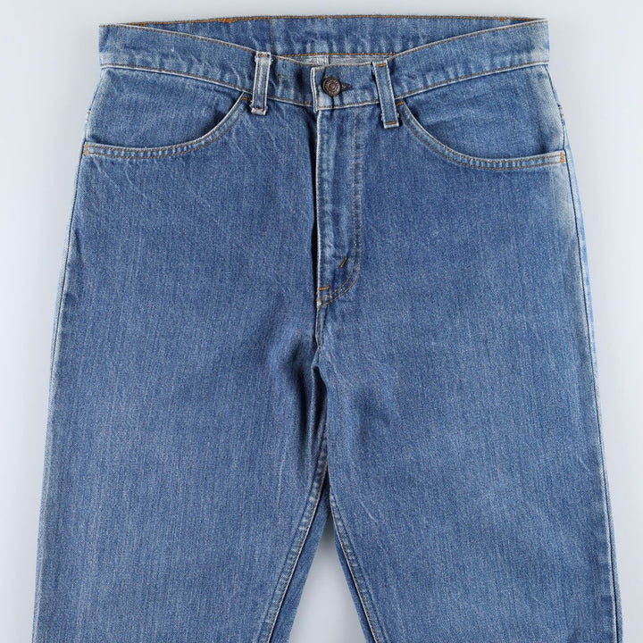 1980'S Levi's Orange Tab Bootcut Denim Pants, Made in USA, Men's Size W33 (approx.), Vintage Orange Tab unclear blue type Vintage Second Hand