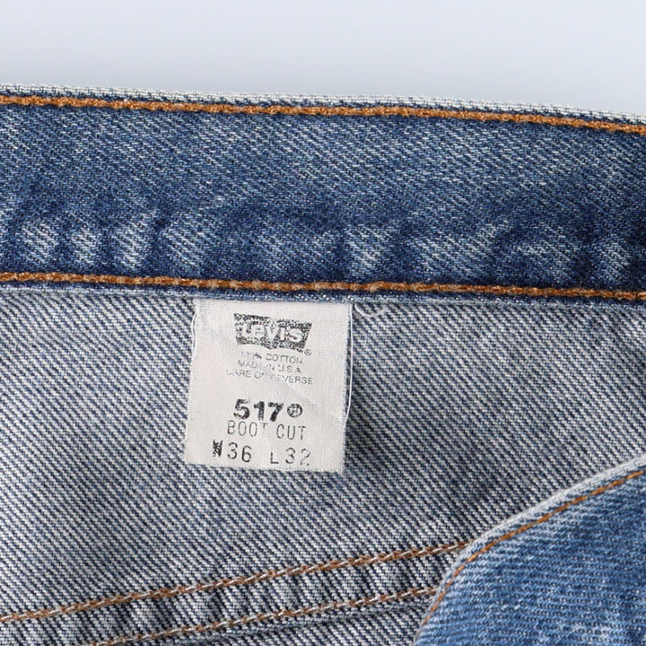 2000'S Levi's 20517 0217 Bootcut Denim Pants, Made in USA, Men's W35 (approx.) cotton blue type Vintage Second Hand