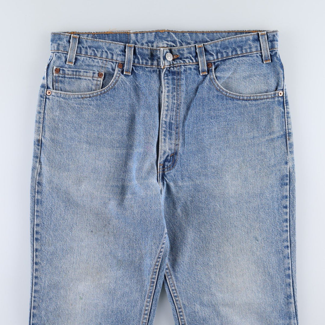 1990'S Levi's 40517-0215 Bootcut Denim Pants, Made in USA, Men's W35 (approx.), Vintage cotton blue type Vintage Second Hand