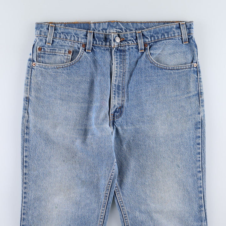 1990'S Levi's 40517-0215 Bootcut Denim Pants, Made in USA, Men's W35 (approx.), Vintage cotton blue type Vintage Second Hand