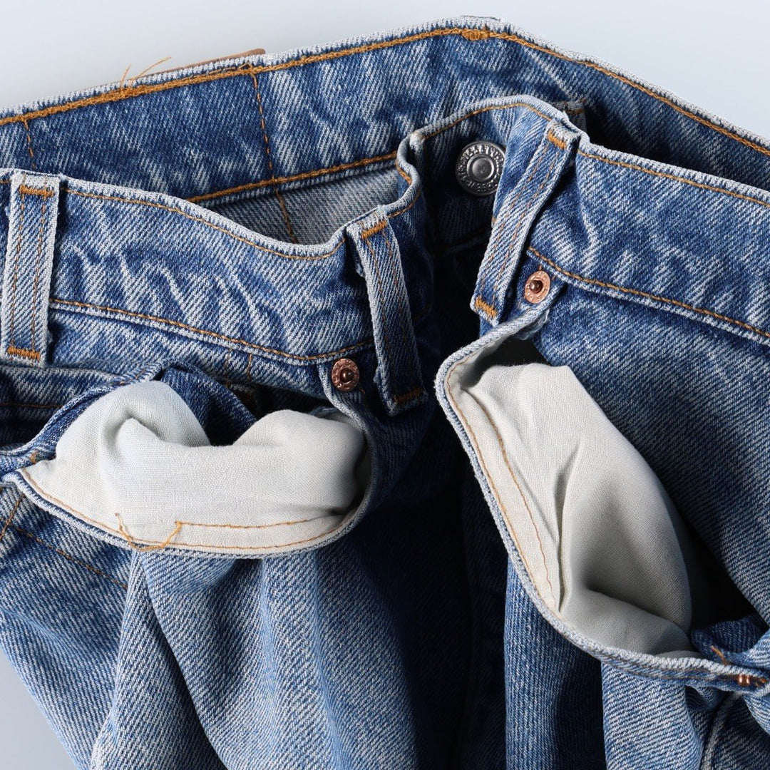 1990'S Levi's 40517-0215 Bootcut Denim Pants, Made in USA, Men's W35 (approx.), Vintage cotton blue type Vintage Second Hand