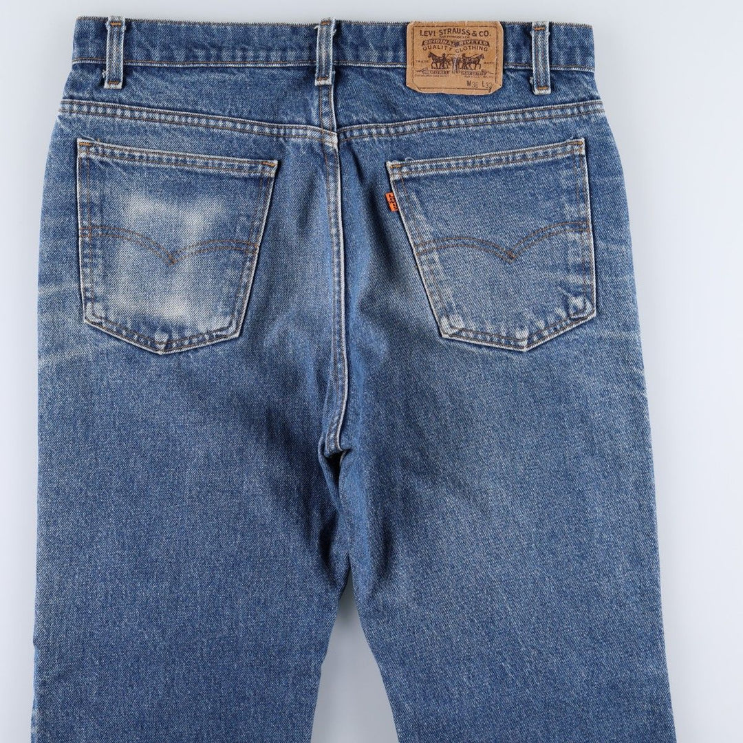 90'S Levi's 40517-0215 Orange Tab Bootcut Denim Pants Made in USA Men's W34 Vintage cotton blue type Vintage Second Hand