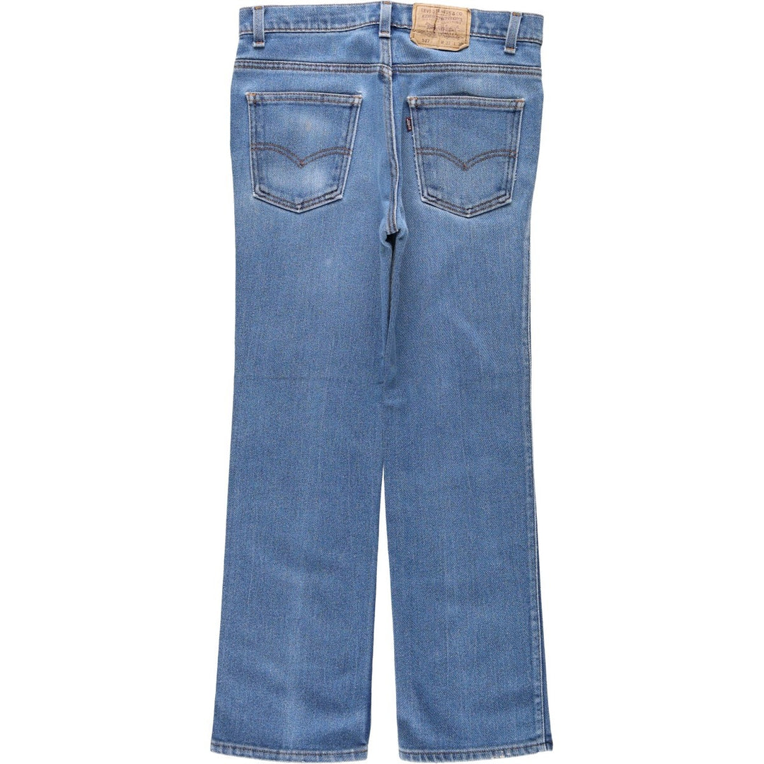 1990'S Levi's 517 Bootcut Denim Pants, Made in USA, Men's Size W31 (approx.), Vintage unclear blue type Vintage Second Hand