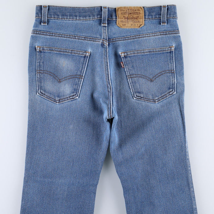 1990'S Levi's 517 Bootcut Denim Pants, Made in USA, Men's Size W31 (approx.), Vintage unclear blue type Vintage Second Hand