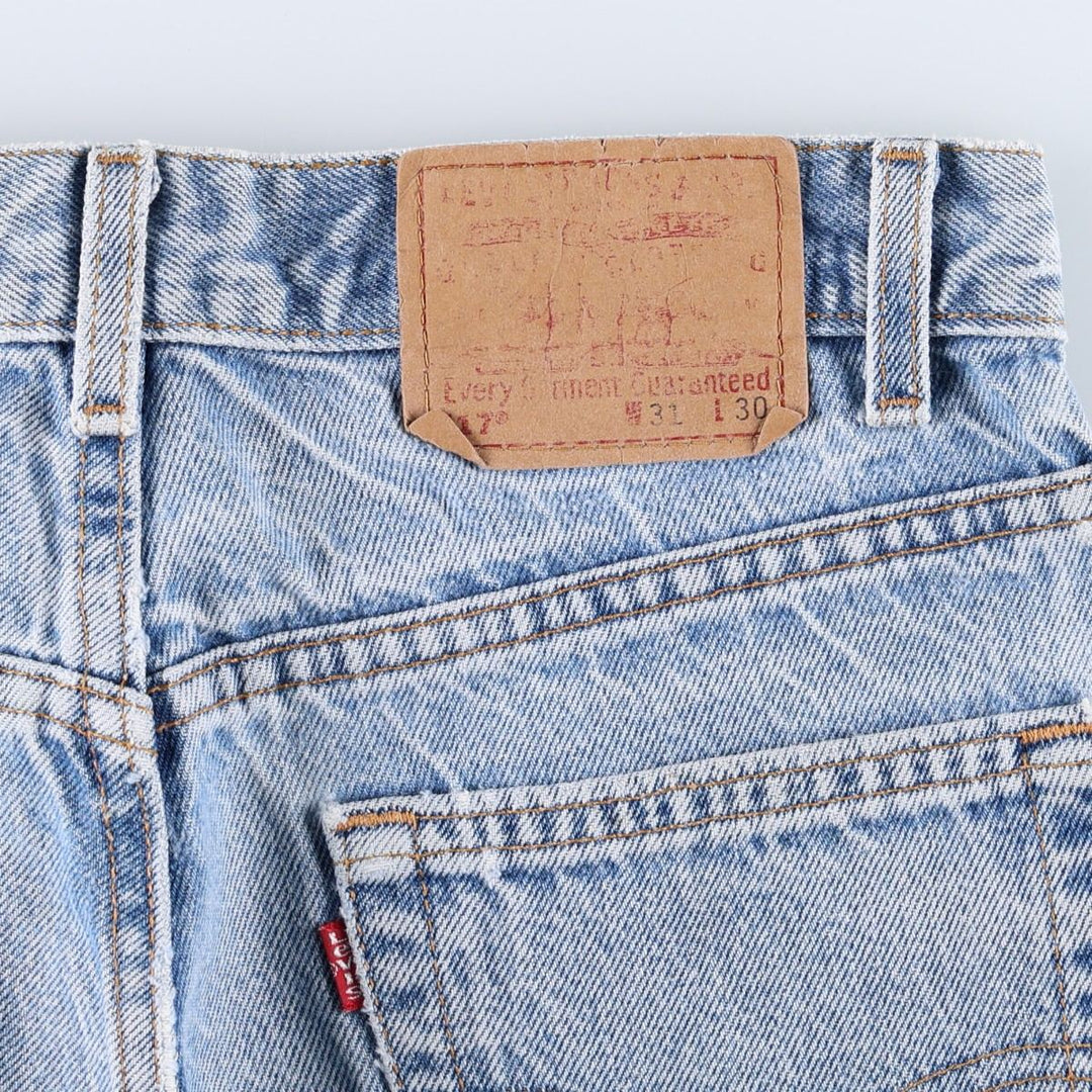 90s-00'S Levi's 517 Bootcut Denim Pants, Made in USA, Men's W30 equivalent, Vintage unclear blue type Vintage Second Hand